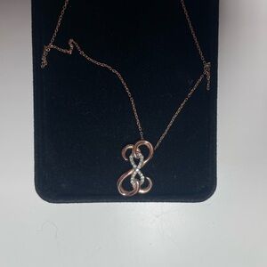 Jane Seymour Open Hearts rose gold necklace